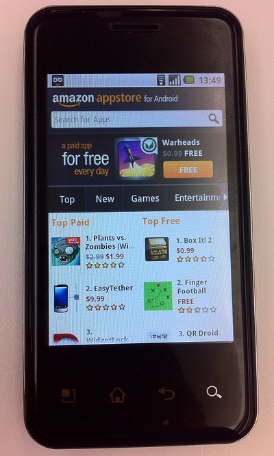 La tienda de aplicaciones de Amazon dura apenas 24 horas en España