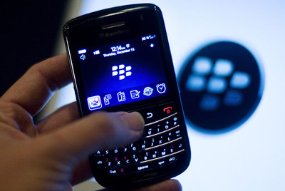 Teléfono Blackberry.
